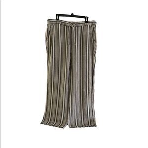 Old NAVY SLACKS BLACK/CREAM LARGE no